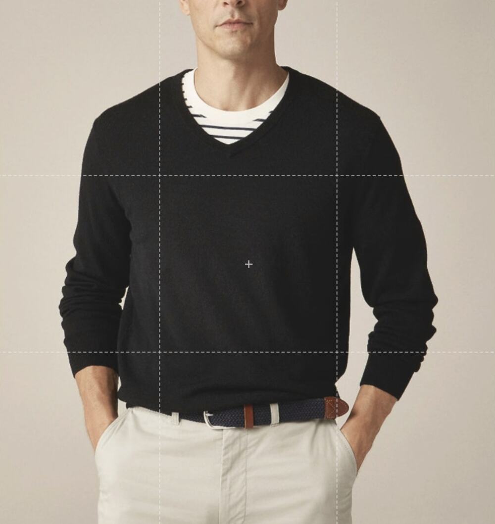 J.Crew Xinao Merino Wool V-Neck Sweater Mens L Black Long Sleeve AD337 Pullover